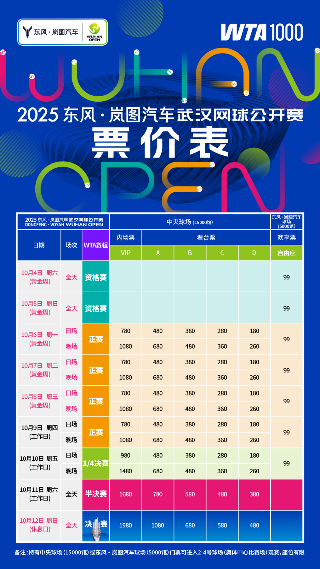 WTA武汉网球公开赛正式开票，多种档位满足球迷需求