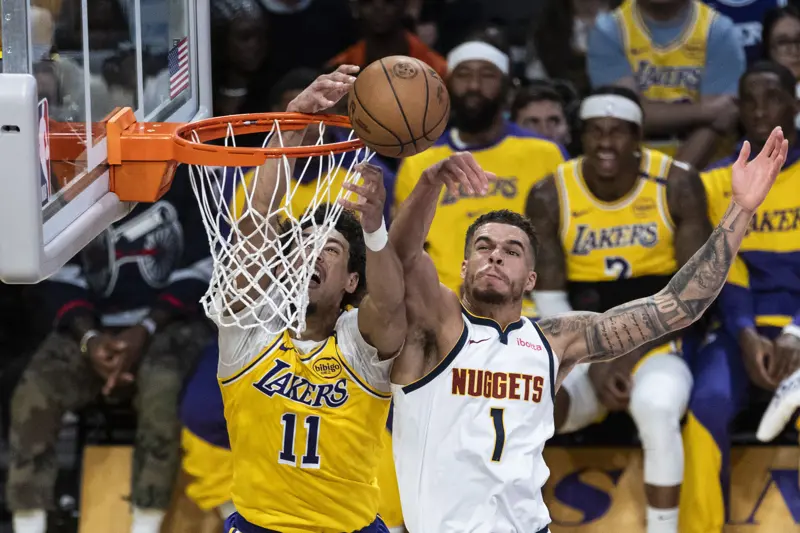 （体育）（8）篮球——NBA常规赛：湖人胜掘金