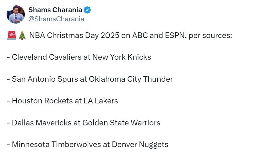 NBA新赛季重要赛程曝光：杜兰特火箭首秀战雷霆 年终大战五组对决已出炉