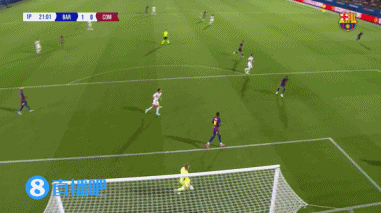 巴萨1-0领先科莫！科莫低级失误禁区前被费尔明断球 后者低射破僵
