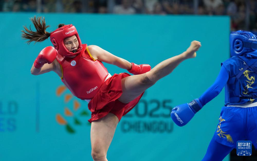 成都世运会丨武术——女子散打70公斤级：中国选手朱海兰晋级决赛