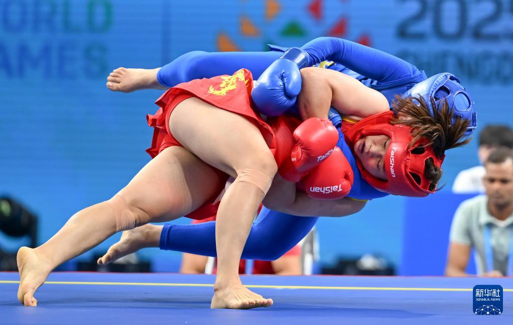 成都世运会丨武术——女子散打70公斤级：中国选手朱海兰晋级决赛