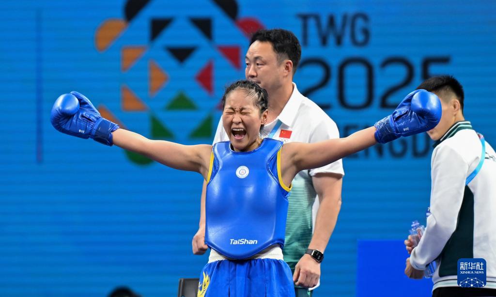 成都世运会丨武术——女子散打52公斤级：中国选手陈梦粤晋级决赛