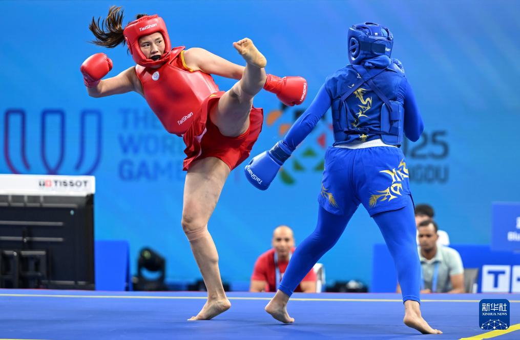成都世运会丨武术——女子散打70公斤级：中国选手朱海兰晋级决赛