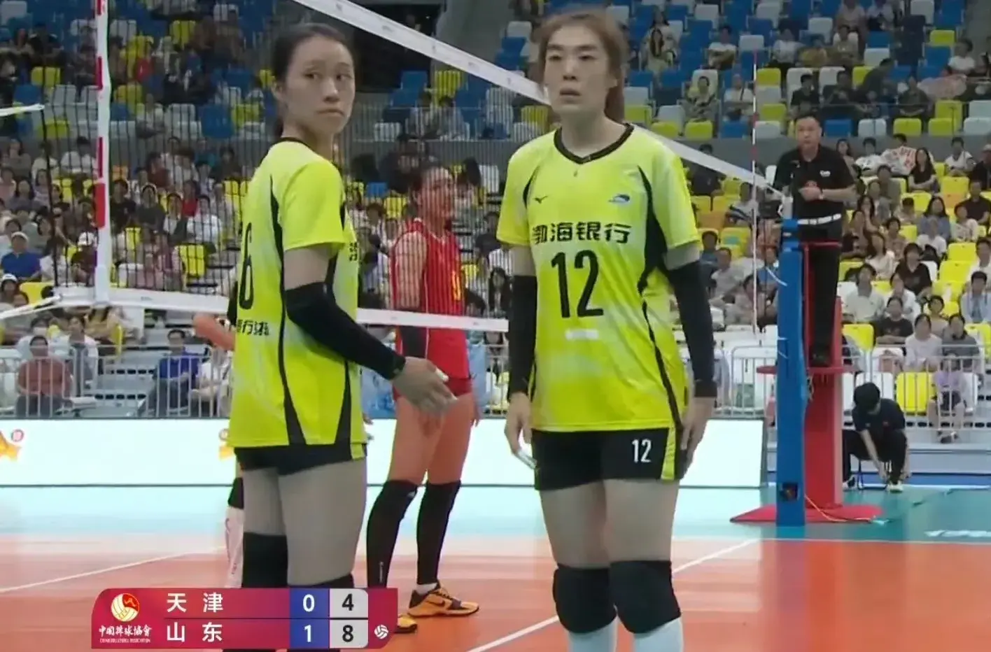 张常宁18分，杨涵玉6拦，天津女排无人下分，陈佩妍受伤太可惜