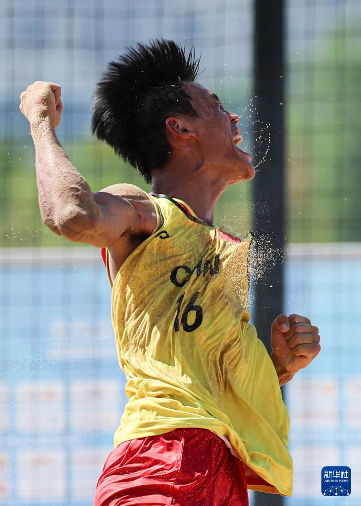 成都世运会︱沙滩手球——男子决赛第7名争夺赛：中国队不敌突尼斯队
