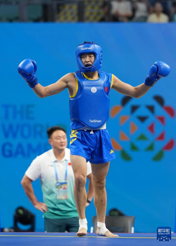 成都世运会丨武术——男子散打56公斤金牌赛：中国选手唐思硕夺冠