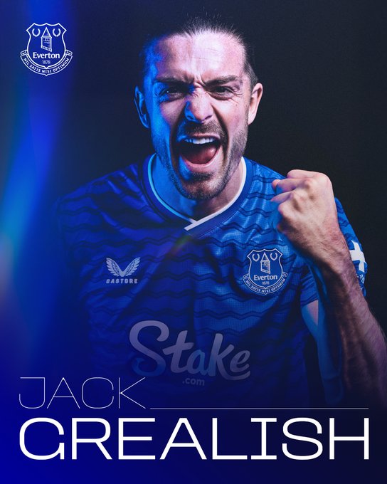 埃弗顿官方：格拉利什租借加盟 据悉含5000万镑买断