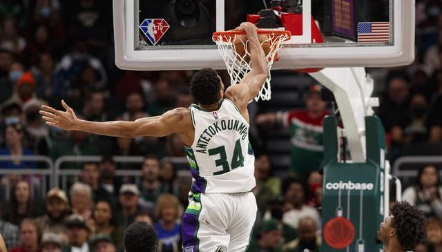NBA官方公布上赛季扣篮排行榜：字母哥第1&戈贝尔第2&祖巴茨第5！