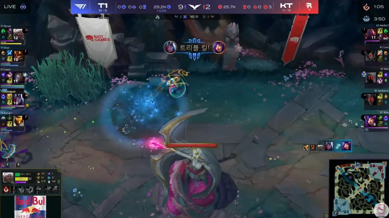 LCK：最自信的虐菜局！T1轻松击败KT成就Faker第700胜