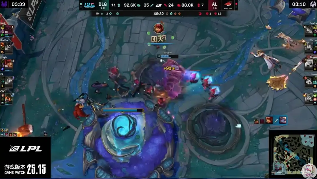 LPL：BLG首败！激战50分钟AL逆风翻盘赢下关键局