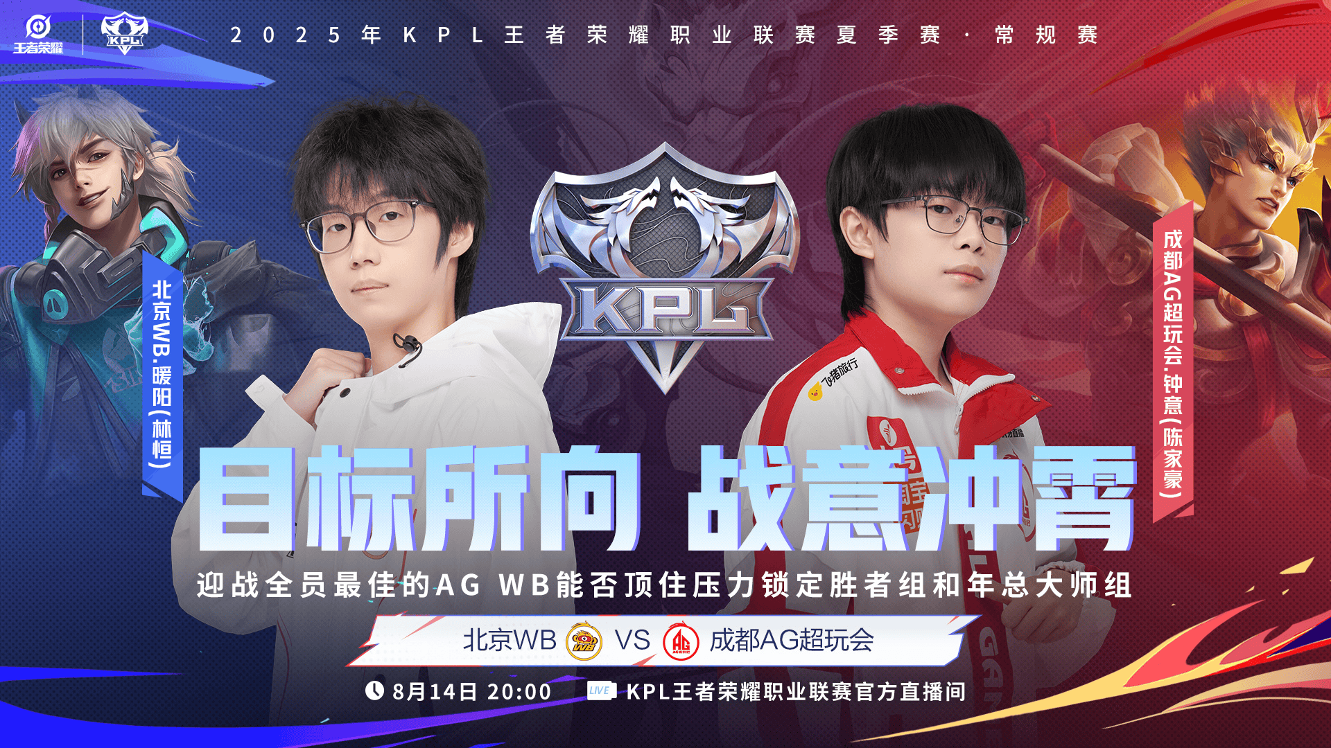 [今日首发]DRG获胜即确定季后赛，WB能否战胜AG锁定胜者组？