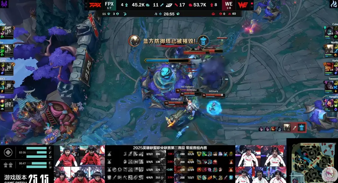 LPL：WE久违2比0拿下胜利！FPX完美8-0开局被翻盘