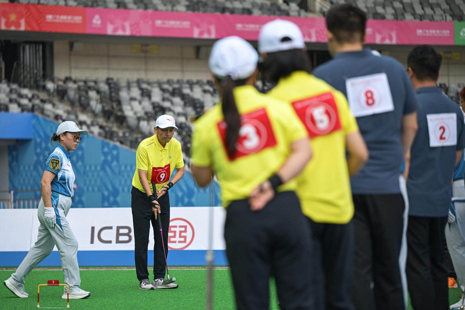 十五运会群众赛事门球项目决赛深圳开杆：港澳代表队亮相，聋哑小将逆转取胜