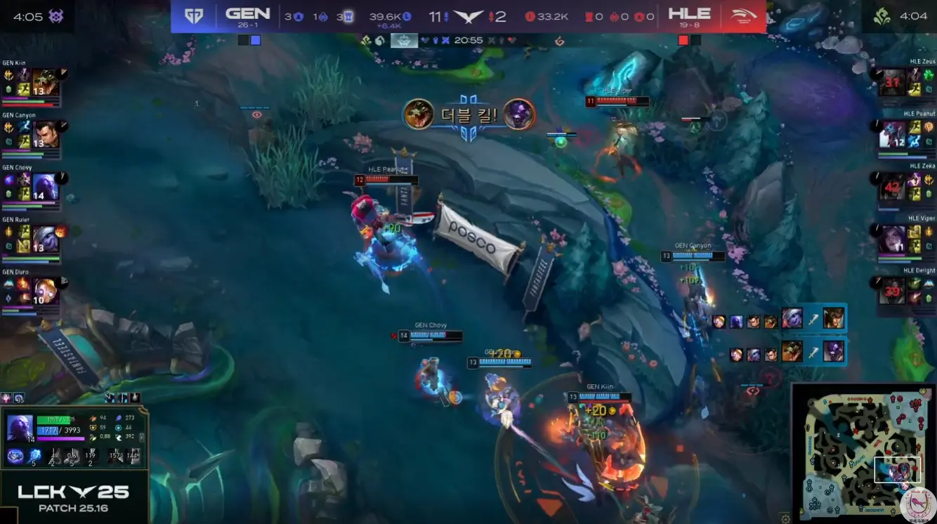 LCK：神人对局！GenG大战HLE上演滑稽攻防战