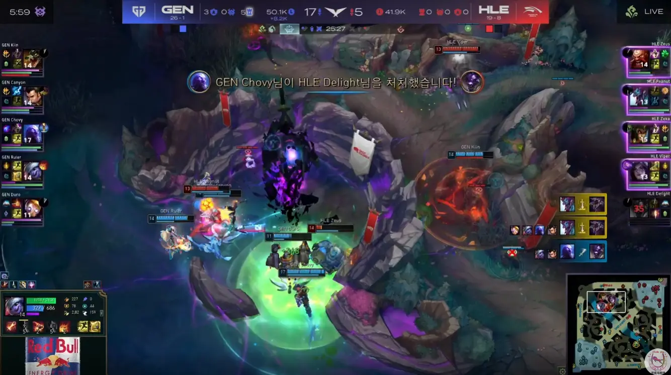 LCK：神人对局！GenG大战HLE上演滑稽攻防战