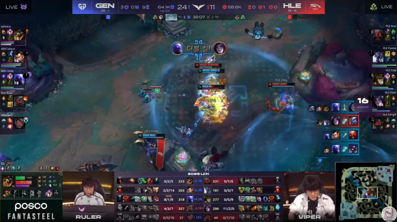 LCK：神人对局！GenG大战HLE上演滑稽攻防战