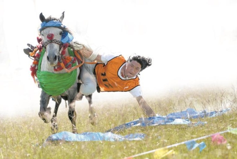【相约神韵黄南 共谱团结新篇——聚焦青海省第八届少数民族传统体育运动会·瞬间】这边草原飞驰 那面武艺争雄