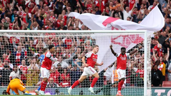 5球大胜登顶！阿森纳盛宴：7500万锋霸处子球，带刀后卫独造3球！