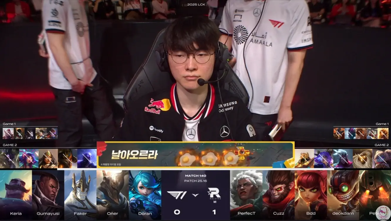 LCK：金牌“充电宝”坏了？KT爆冷2比0血虐T1！