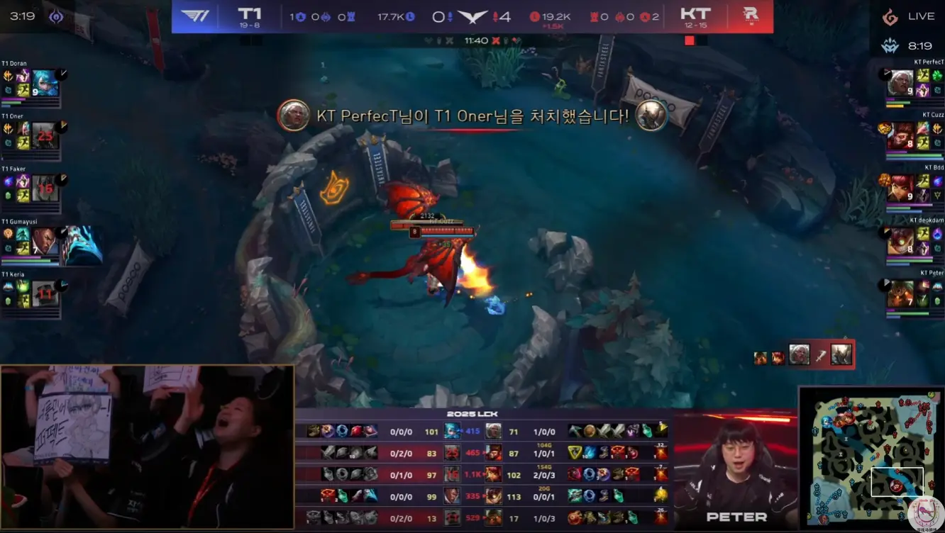 LCK：金牌“充电宝”坏了？KT爆冷2比0血虐T1！