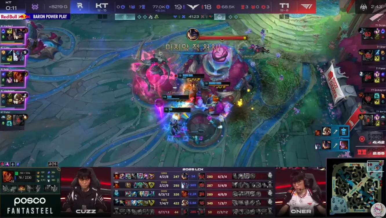 LCK：金牌“充电宝”坏了？KT爆冷2比0血虐T1！