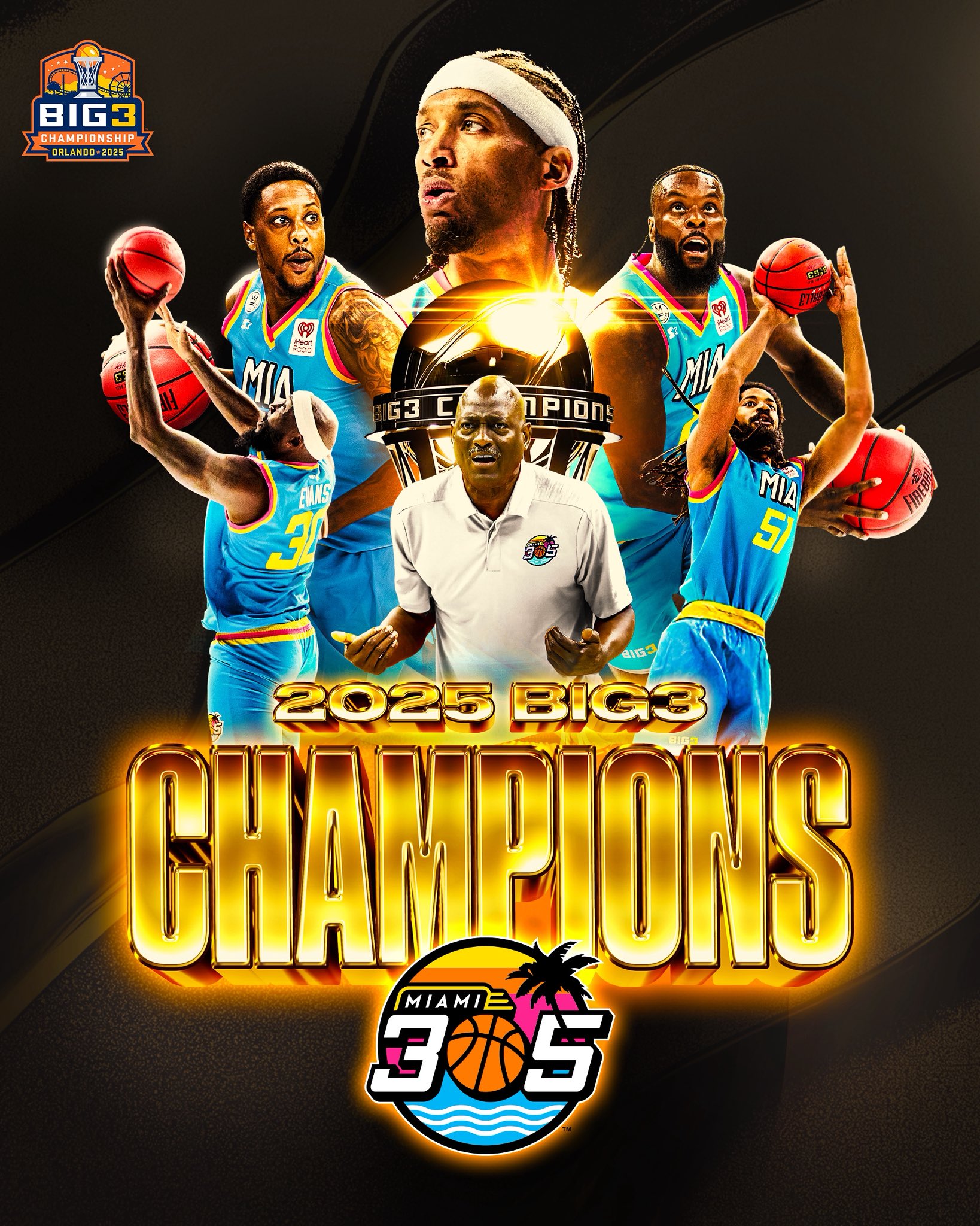 BIG3总决赛：查莫斯三分绝杀，迈阿密305击败芝加哥三人夺冠