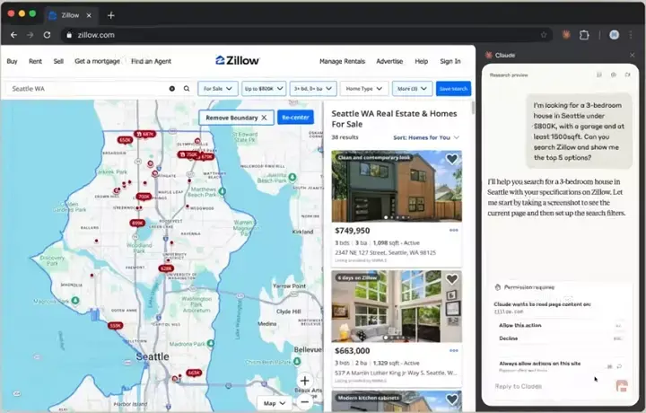 Claude for Chrome即将登场：AI助理集成Chrome浏览器，可自动查询、回复邮件与管理行程表