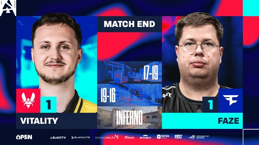 【BLAST伦敦公开赛】FaZe 1：1战平小蜜蜂！