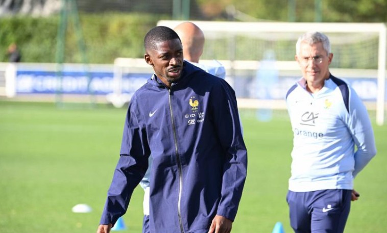 队报：登贝莱未参加法国队最近一次训练，对乌克兰不会首发