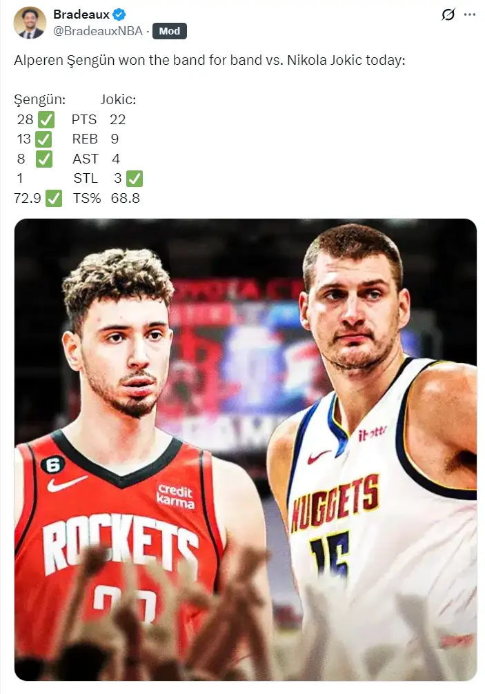 火记晒申京数据力挺MVP！美媒称跻身NBA前十巨星 休媒自豪发声