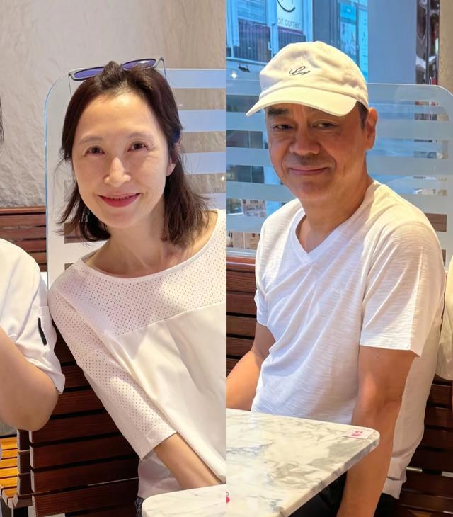 刘青云和老婆到餐馆吃饭，57岁郭蔼明气质出众，有了皱纹也好漂亮
