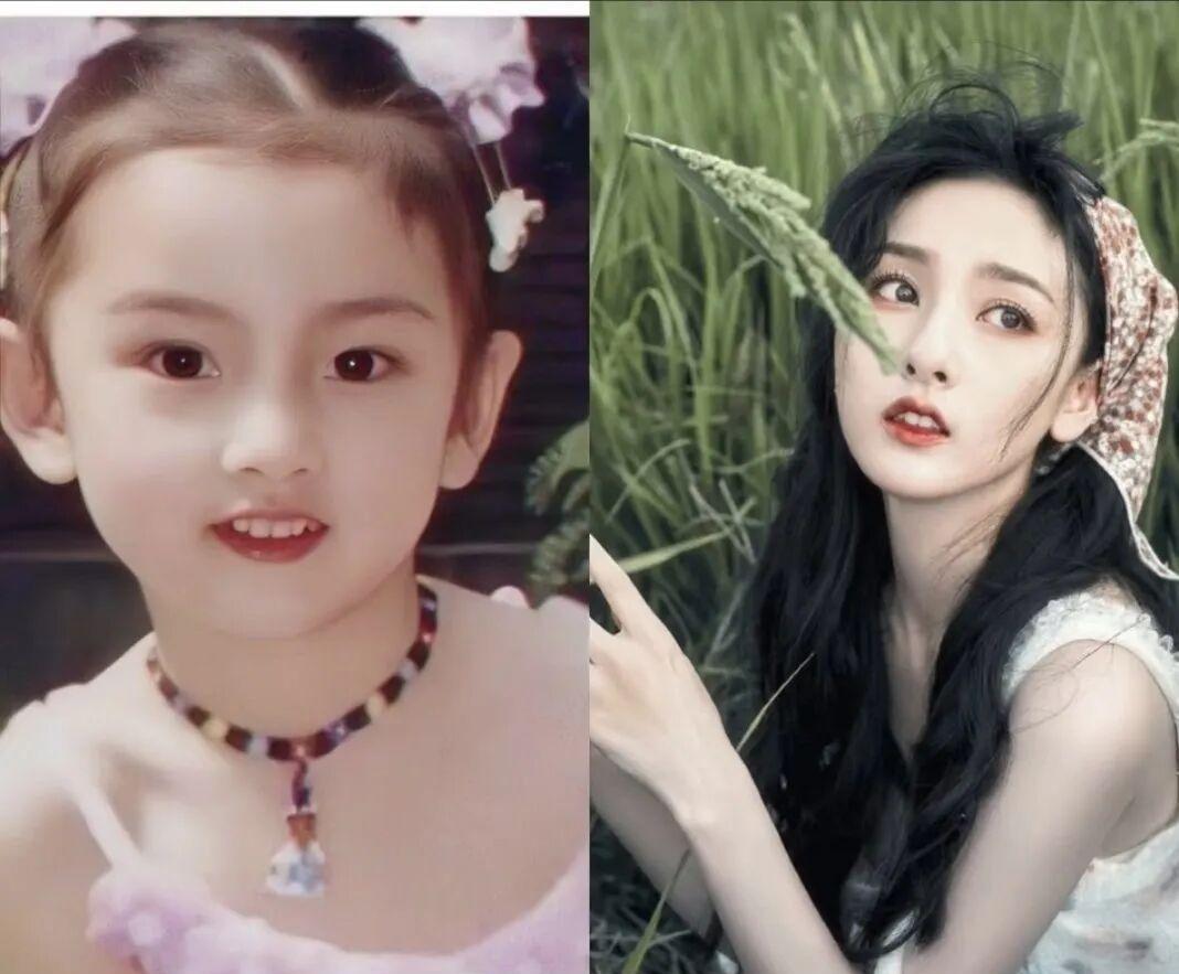 13位女明星对比小时候，杨紫杨颖变化大，最后一位从小美到大