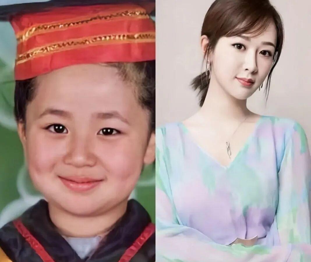 13位女明星对比小时候，杨紫杨颖变化大，最后一位从小美到大