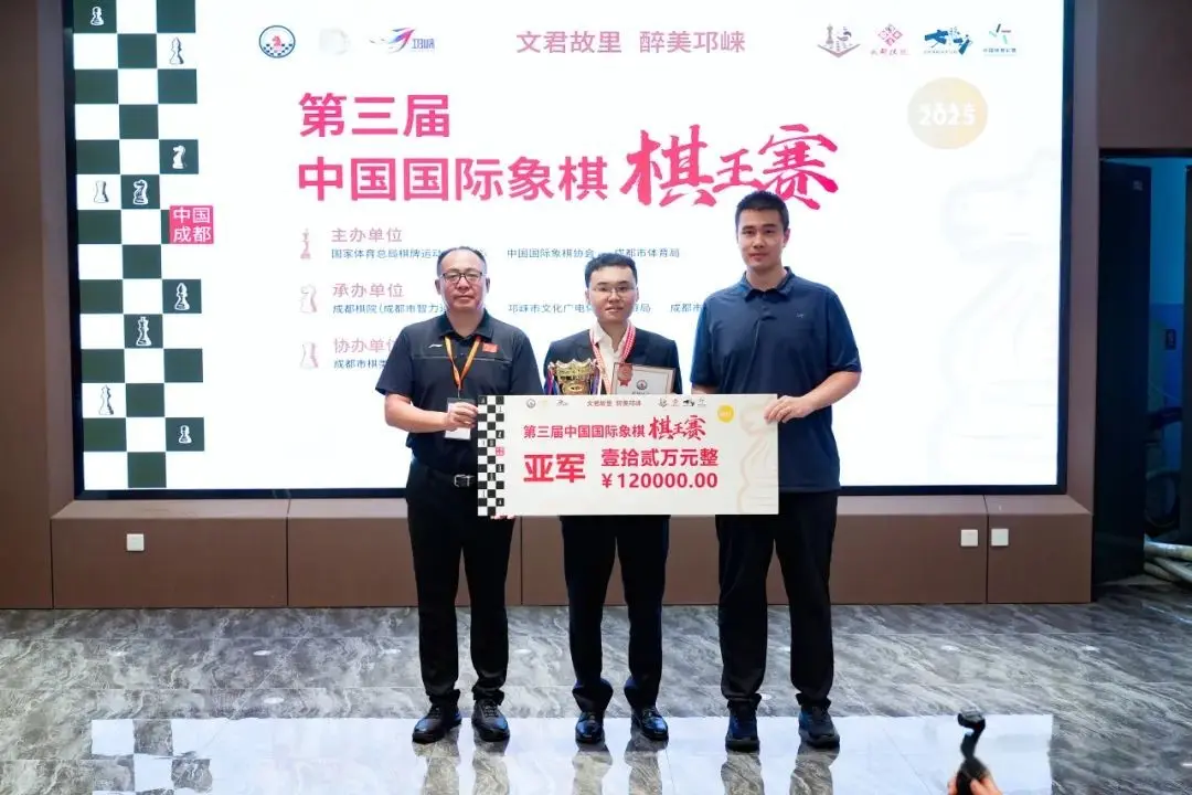2025第三届中国国际象棋棋王赛在邛崃闭幕，卜祥志首夺冠军