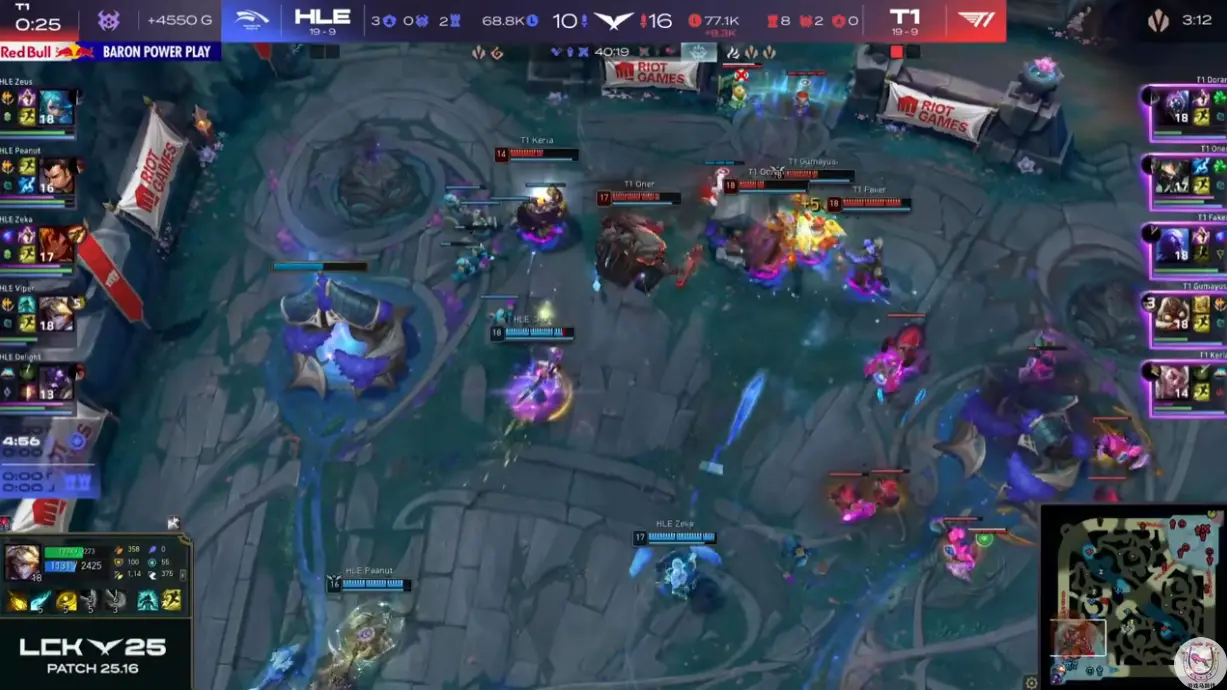 LCK：HLE劣势8000翻盘T1！为救危局Zeus狂喝4瓶药剂