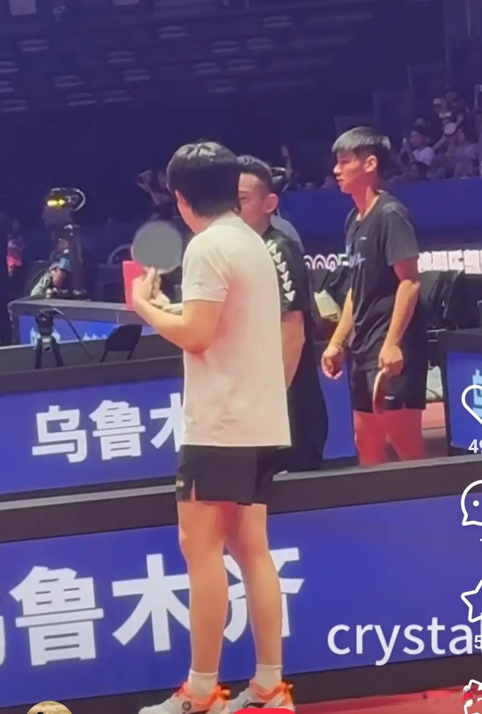 孙颖莎训练时笑的开心，蒯曼平野继续打女双，王楚钦黄镇廷热聊