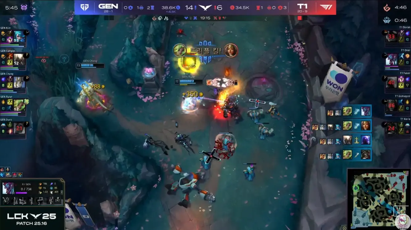 LCK：最速传说？Ruler泽丽23分钟4件套3万伤害5杀击败T1！