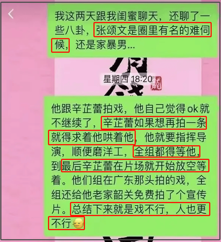 张颂文臭脸风波升级！被扒是“剧组皇帝”，辛芷蕾想补拍还得求他