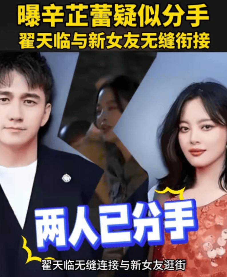曝辛芷蕾翟天临分手原因，男方无缝衔接新欢，辛芷蕾情伤后冲事业