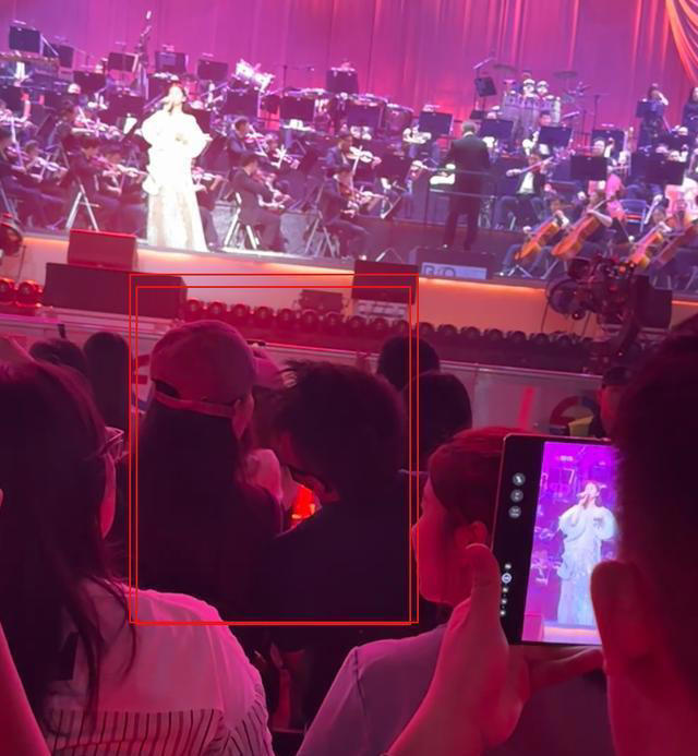 张馨予带何捷看演唱会，两人腻歪的模样被偷拍，真当别人不存在？