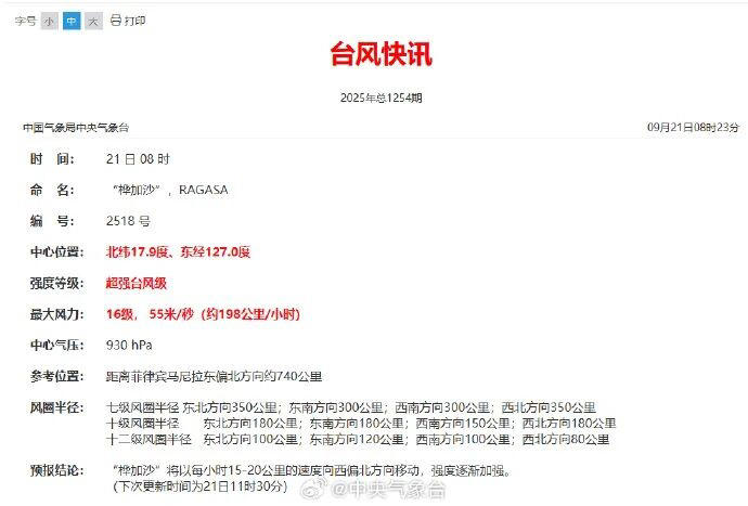 “风王”刚刚诞生！迅速逼近！台风最新消息