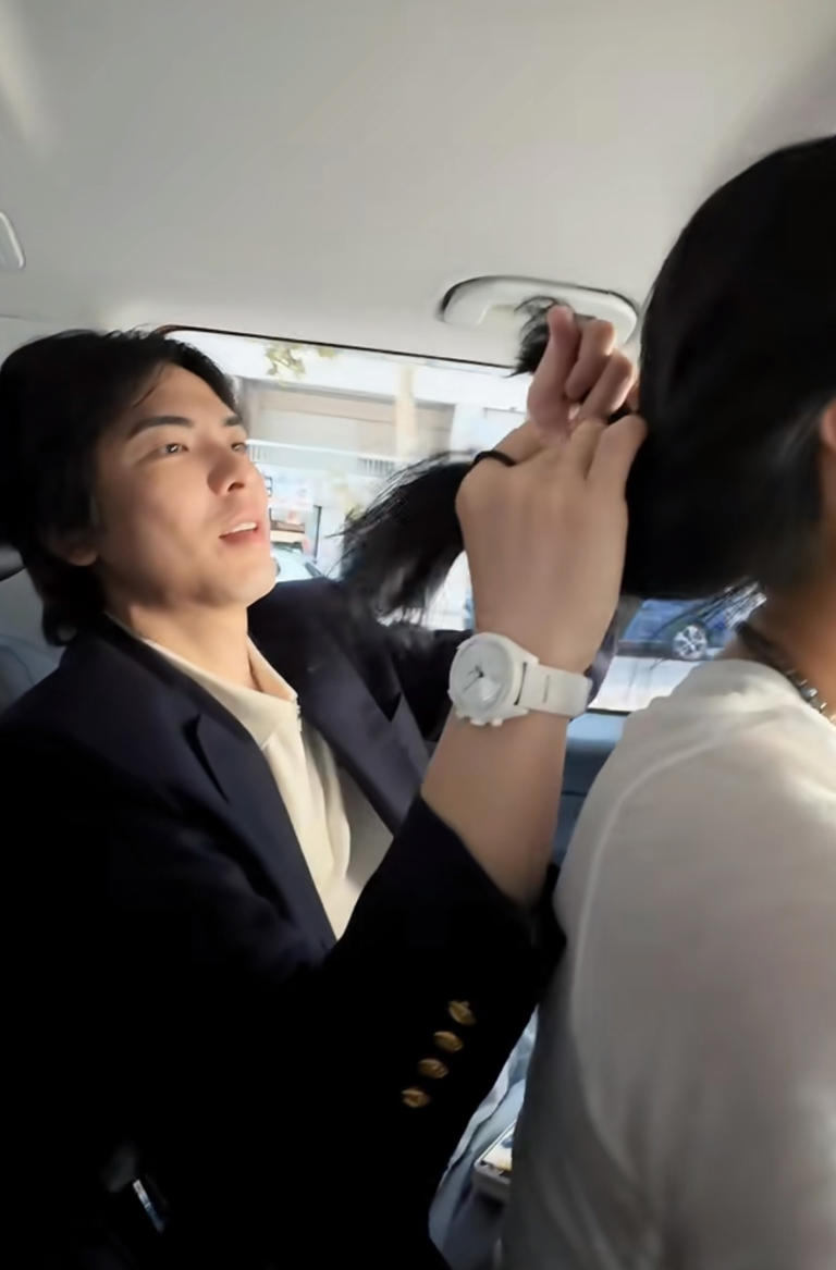 萧敬腾夫妇法国度假，他为老婆扎发，林有慧素颜显老仍被爱