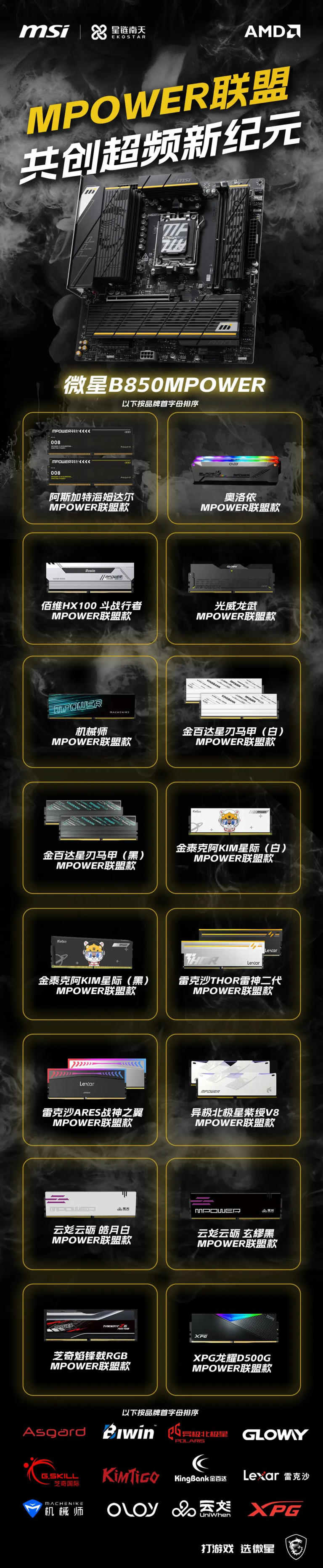 微星推出 1549 元B850M POWER主板：集成时钟发生器，可超CPU外频