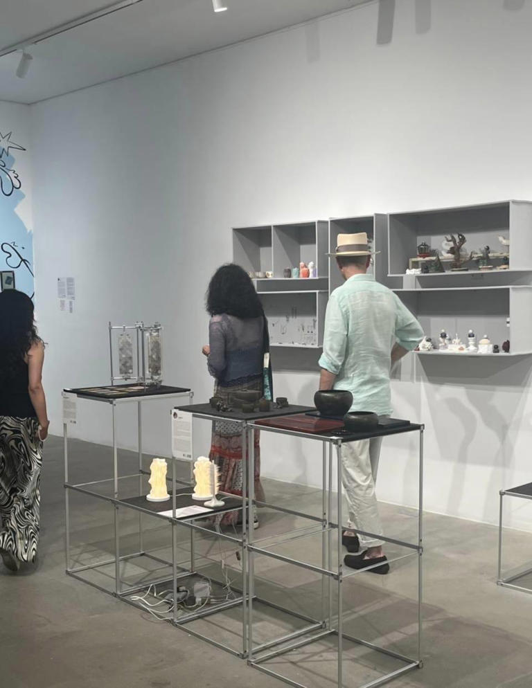 58岁金星和老公在巴黎看展，穿衣风格大变样，身材丰腴胖了不少
