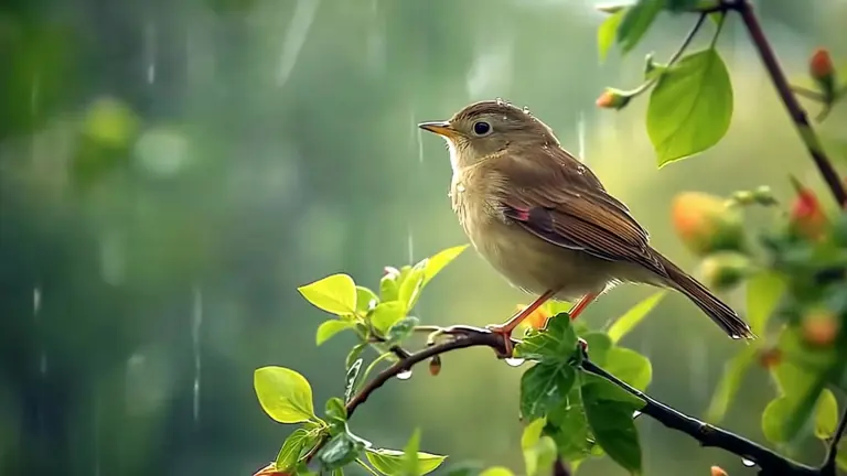 下大雨时，小鸟们都是如何避雨的？