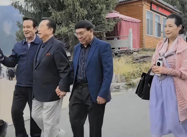 86岁李双江游天山，全程有人搀扶，梦鸽近照显老态！儿子行踪成谜