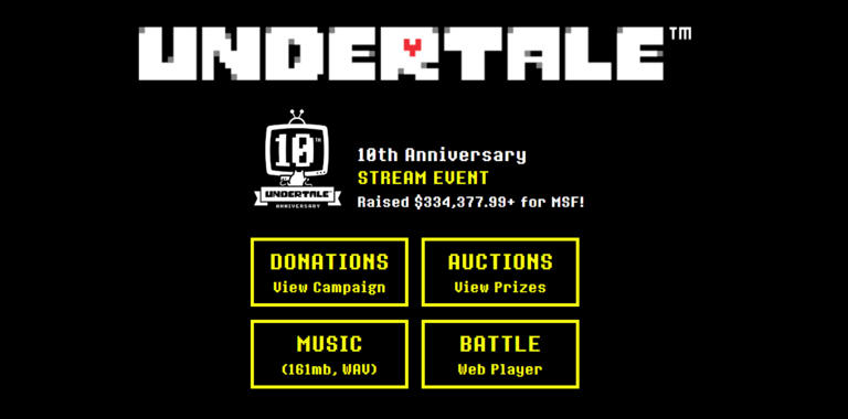 《传说之下》十周年纪念专属音乐和战斗内容现已提供下载/在线体验