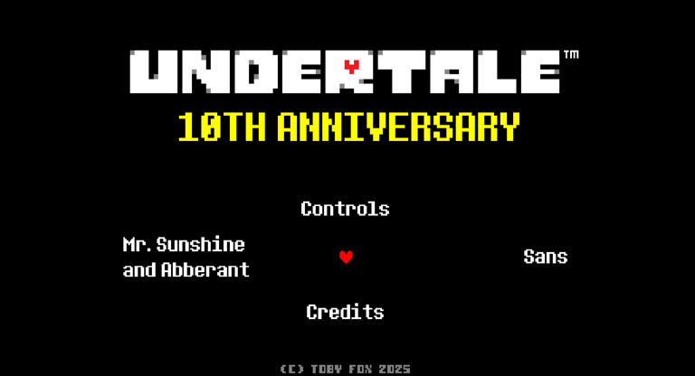 《传说之下》十周年纪念专属音乐和战斗内容现已提供下载/在线体验