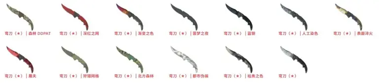 CS所有匕首皮肤存世量及其产出武器箱一览